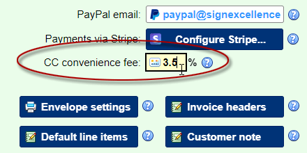 Apply credit card convenience fees