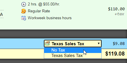 Choosing a default sales tax or VAT