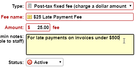 Create an after-tax fee