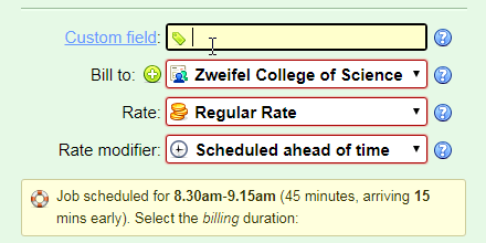 Custom billing field