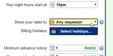 Customize your rates' visibility