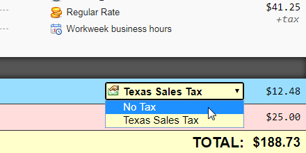 Remove sales taxes from an invoice