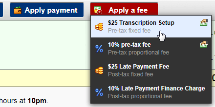 Apply fees and discounts to invoices