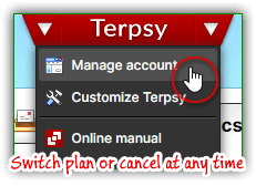 Manage your Terpsy account